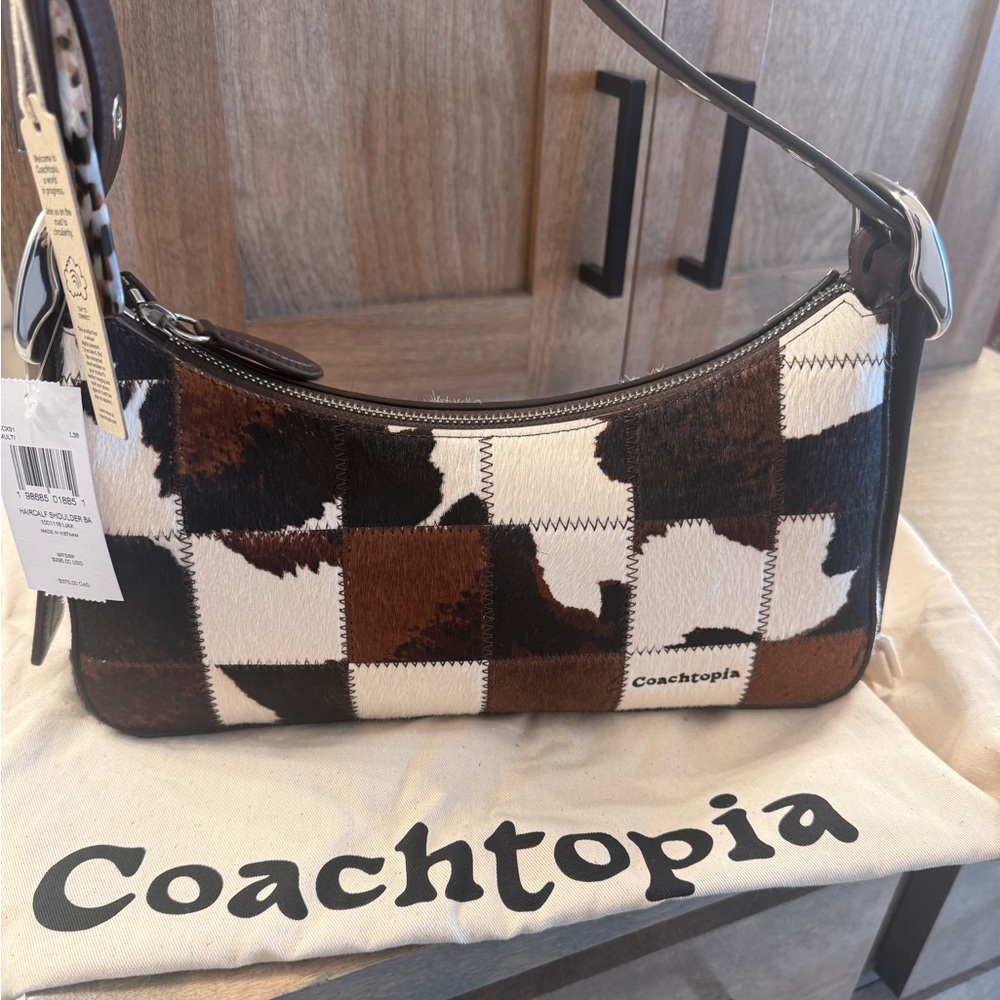 Coachtopia shoulder bag in cow print